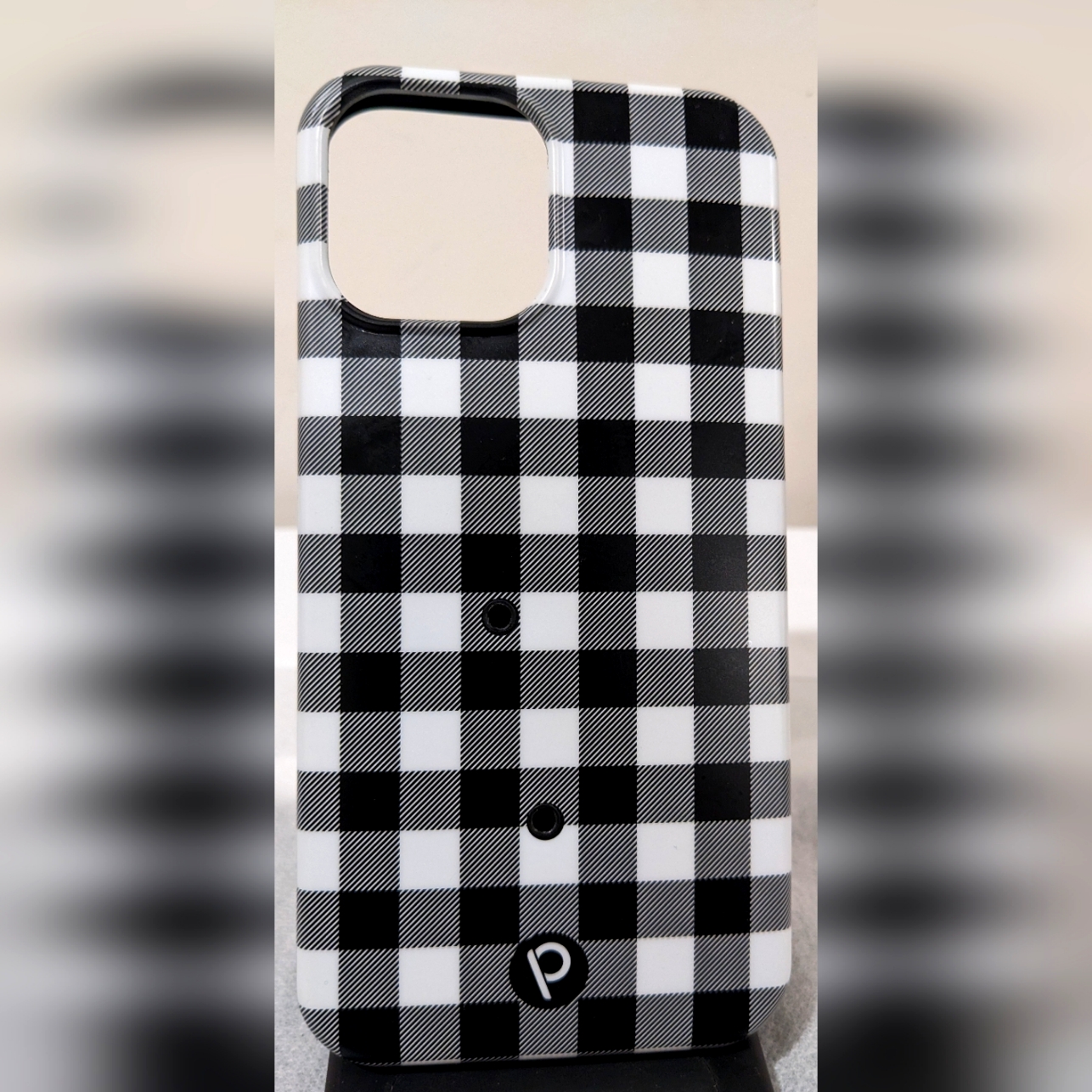 Loopy Plaid Black And White Iphone 12 Pro Max Case
